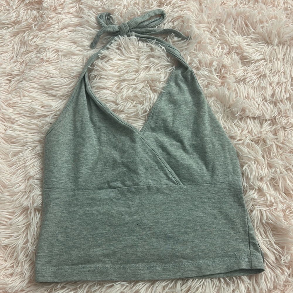 Grey halter top